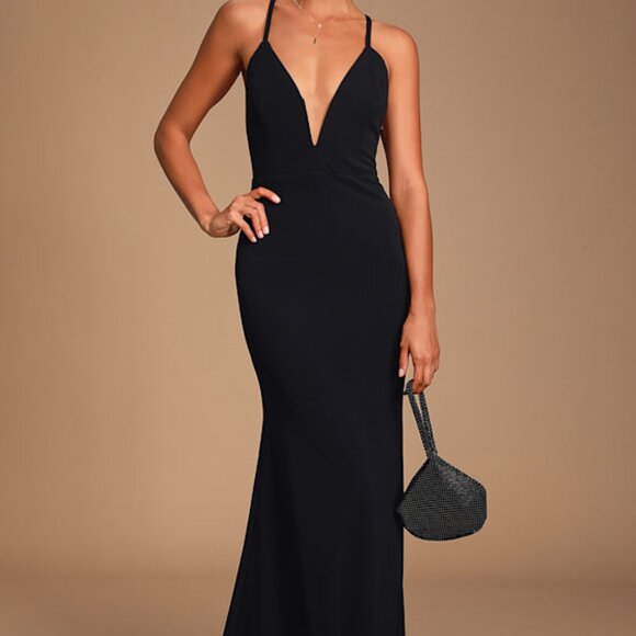 Lulus Amelia Black Sleeveless Maxi Dress - Size M - Picture 1 of 6